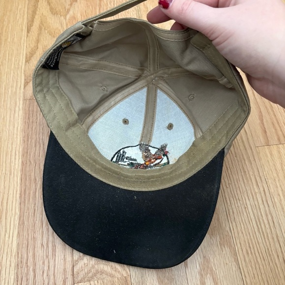 Vintage K Products Pheasant Bird New Holland Tan Hat Adjustable Embroidered - Picture 4 of 5